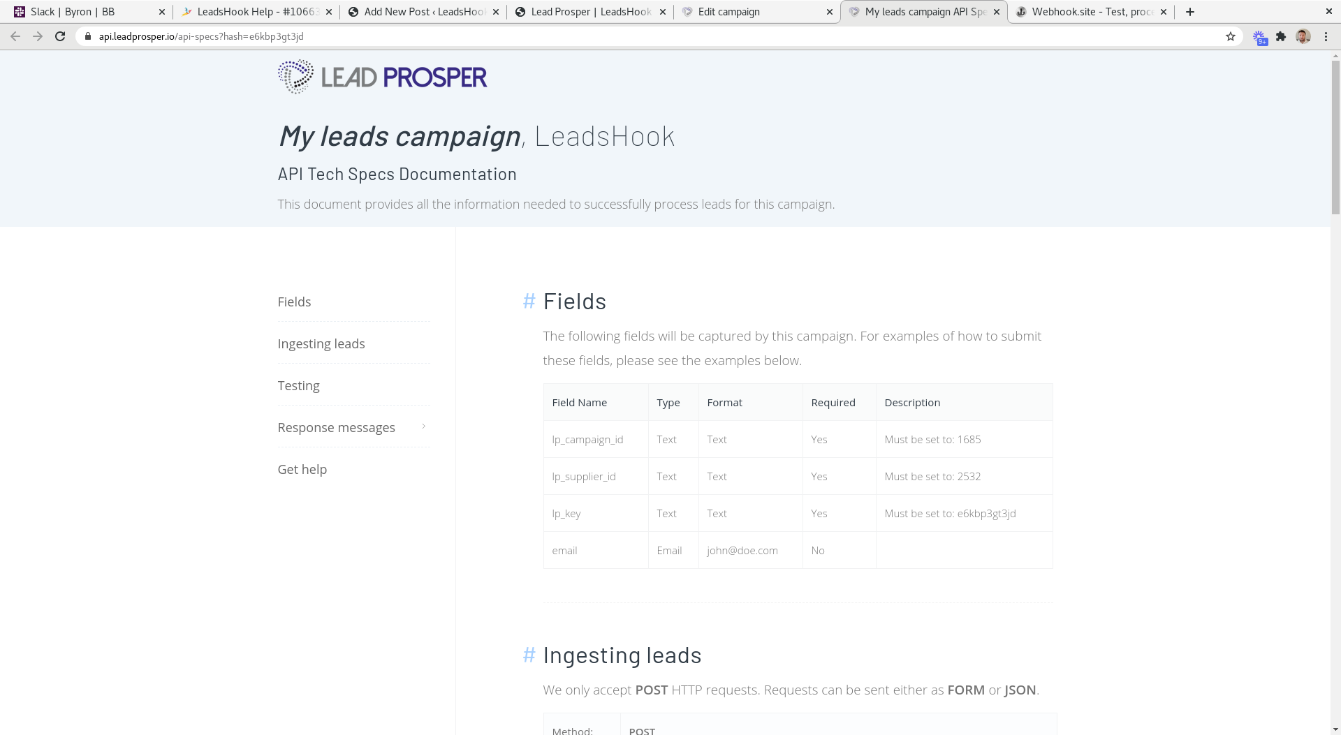Lead Prosper - LeadsHook Knowledge Base